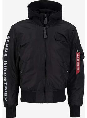 代购Alpha Industries阿尔法工业男士夹克保暖防风黑色加绒春秋