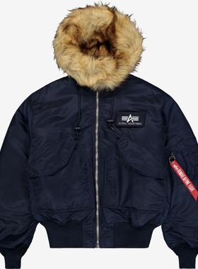 代购Alpha Industries阿尔法工业男士夹克保暖防风加绒毛领冬季