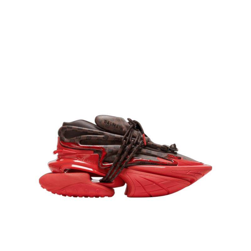 代购BALMAIN男士休闲运动鞋气垫效果空心鞋底狮子按扣装饰