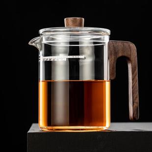 绿茶泡茶器耐高温玻璃煮茶壶加厚耐热月牙杯过滤烧水泡茶壶可加热