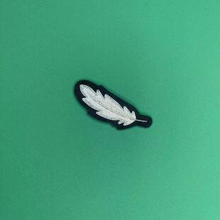 手工刺绣 印度丝金属丝 服装羽毛图案 金属丝胸针