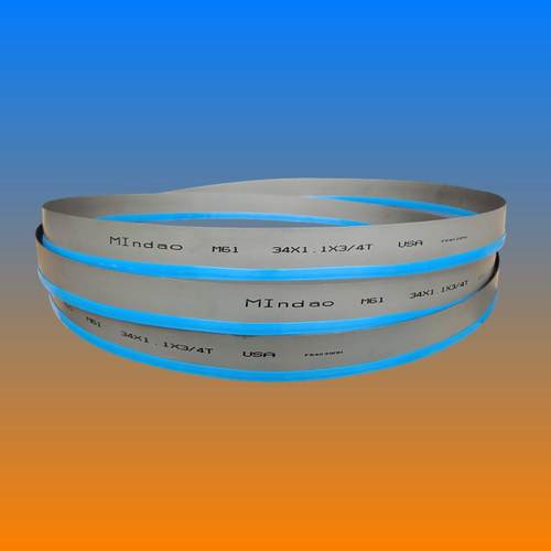 锯条34x4450圆钢铁钢筋切割机用Mlndao M42双金属带锯条水冷锯片