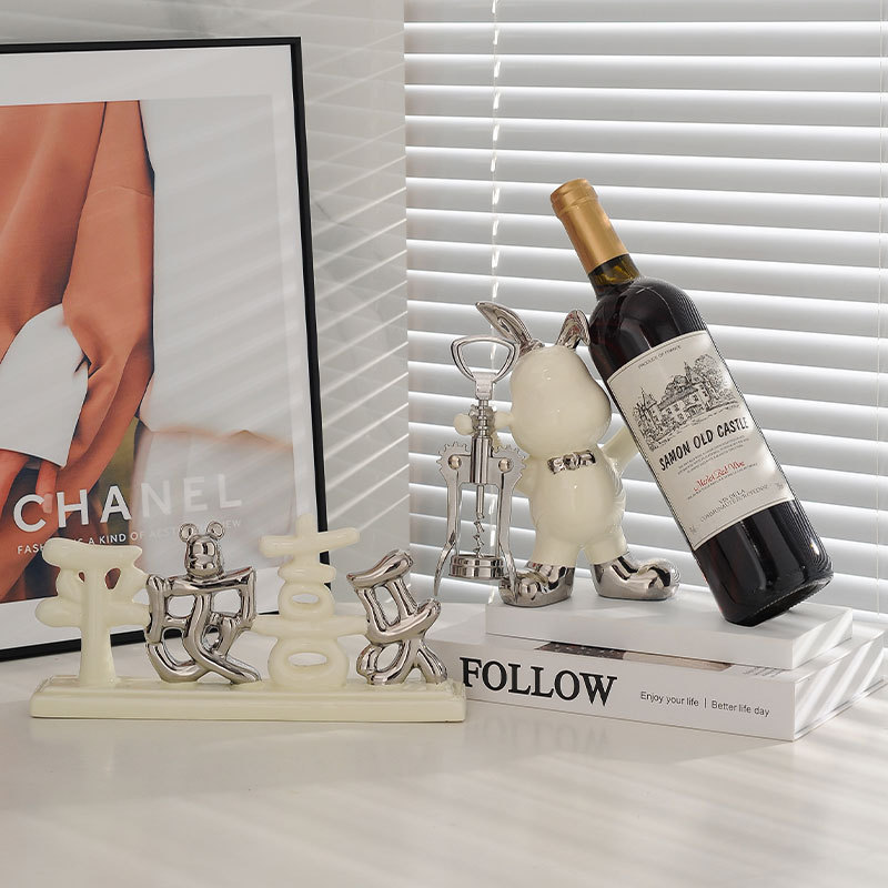 现代平安喜乐摆件客厅玄关电视柜酒柜家居装饰品乔迁新居礼物