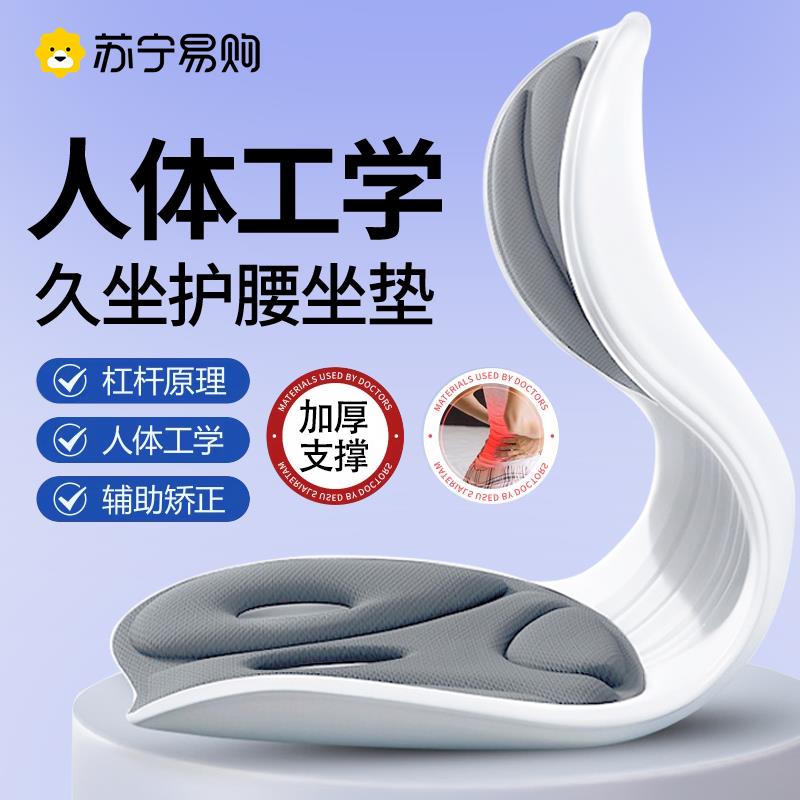 人体工学护腰坐垫久坐神器靠背垫腰靠腰部支撑矫正坐姿防驼背3046