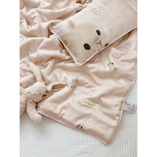 天丝印花卡通空调被子夏季被子儿童a班可洗夏季幼儿园薄冷小被子