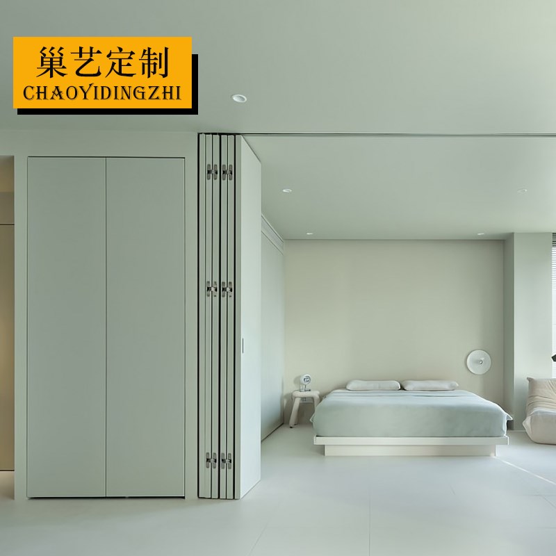 现代简约实木折叠门卧室房间门阳台厨房隔断门客厅屏风折叠推拉门