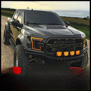 适用21-24款新猛禽F150改装真碳纤维后视镜盖中控方向盘内外装饰