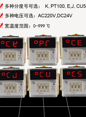 CJ-E5C4数显温控仪0-999温控器K PT100 220V 24V温度表温度控制器