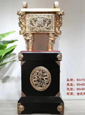 落地青铜龙鼎工艺品公司饭店办公室乔迁开业礼品鼎摆件招财纯铜鼎