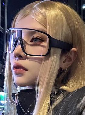 连体大框黑框护目镜登山防风防紫外线雪地墨镜男女款骑行户外运动