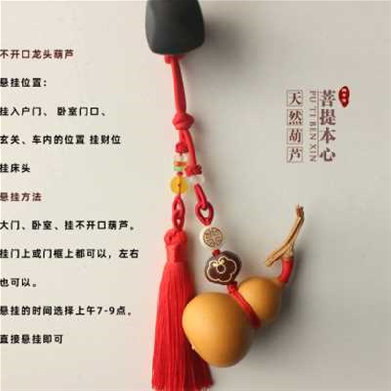 天然不开口葫芦挂件室内招财摆件B客厅门对门厕所卧室玄关流苏挂