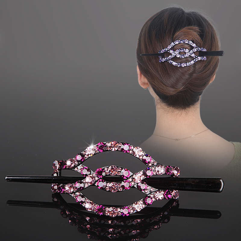 发簪女盘发神器发夹后脑勺发梳简约韩式水钻簪子头饰发钗插梳发饰