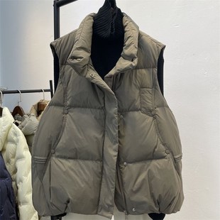 加厚坎肩背心欧货马夹短外套 秋冬季 大码 300斤马甲s女韩版 宽松时尚