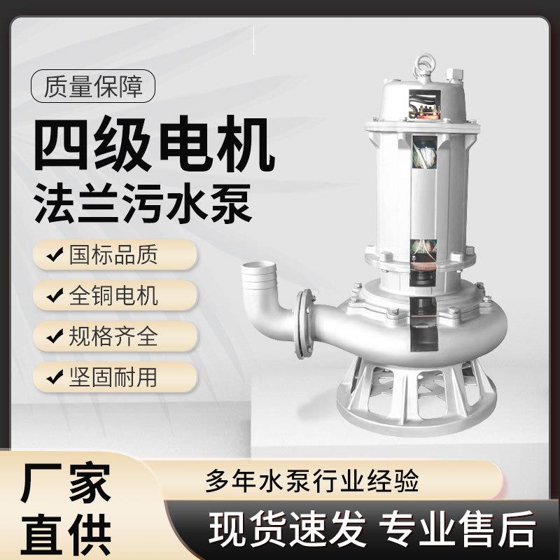 潜水排污泵地下排污泵工程项目污水提升泵法兰接口无堵塞潜污泵