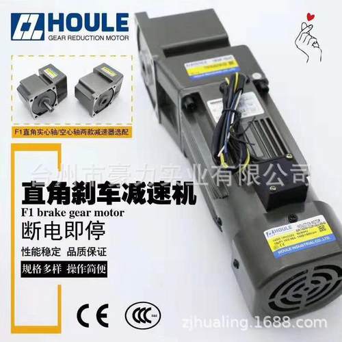 F1系列6系列直交中空实心轴齿轮减速电机HOULE各种减速比
