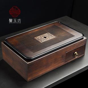 复古茶盘茶杯茶具套装 馨玉坊日式 收纳盒家用一体泡茶台茶道配件