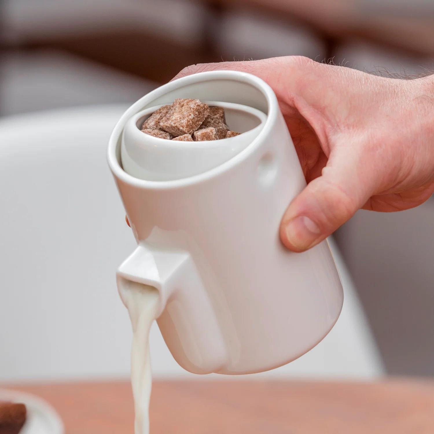 外贸简约造型牛奶方糖杯 北欧设计风咖啡奶杯 极简造型饮品伴侣杯