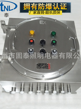 定制船用316不锈钢防爆按钮盒控制箱IIC KZX-A6D6 300*300 IP56