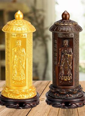 铜阿弥陀佛像浮雕阿弥陀金西方三圣像家居佛堂供奉摆件舍利塔佛塔