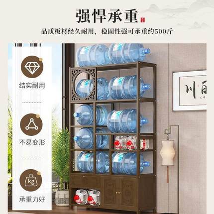 博古架实木茶叶架客厅展示柜茶室茶具置物架多宝阁摆件柜子新中式