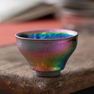 建盏茶杯曜变主人杯茶具单杯个人家用大号品茗杯宋瑜底款