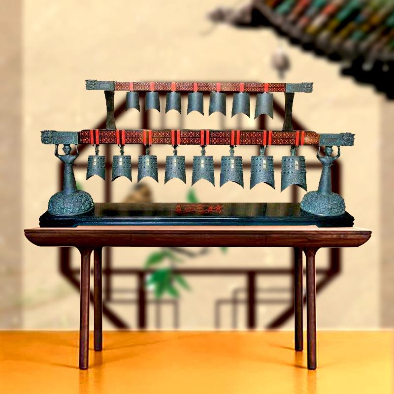 青铜风铃曾侯乙可演奏采耳编钟抽象装饰摆件武汉创意简约礼物中式