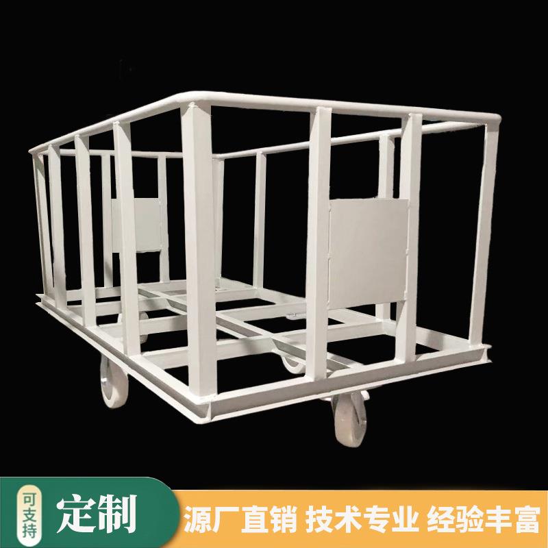 印漂染盒车金属围栏小推车物流周转静音不锈钢平板车仓库搬运优惠