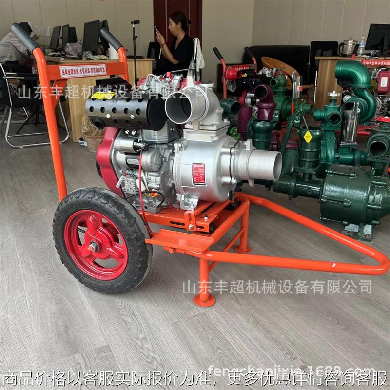 小型4-6寸汽油柴油抽水机 双叶轮压井式离心泵 便捷式抽水泵