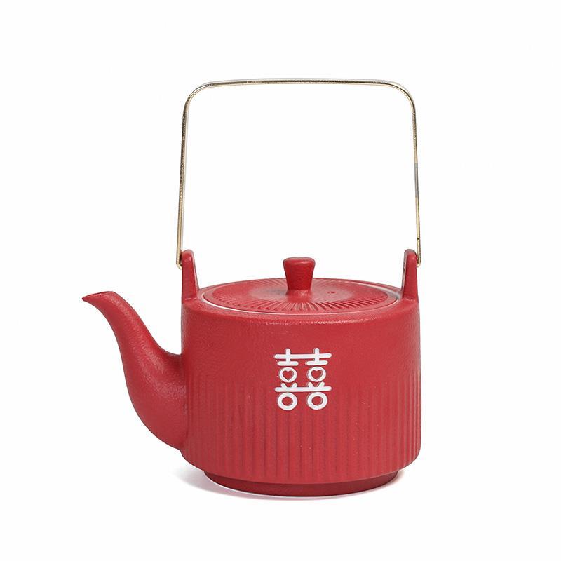 改口敬茶杯结婚喜庆陶瓷茶壶新婚用品茶具套装使用婚礼礼物送新人