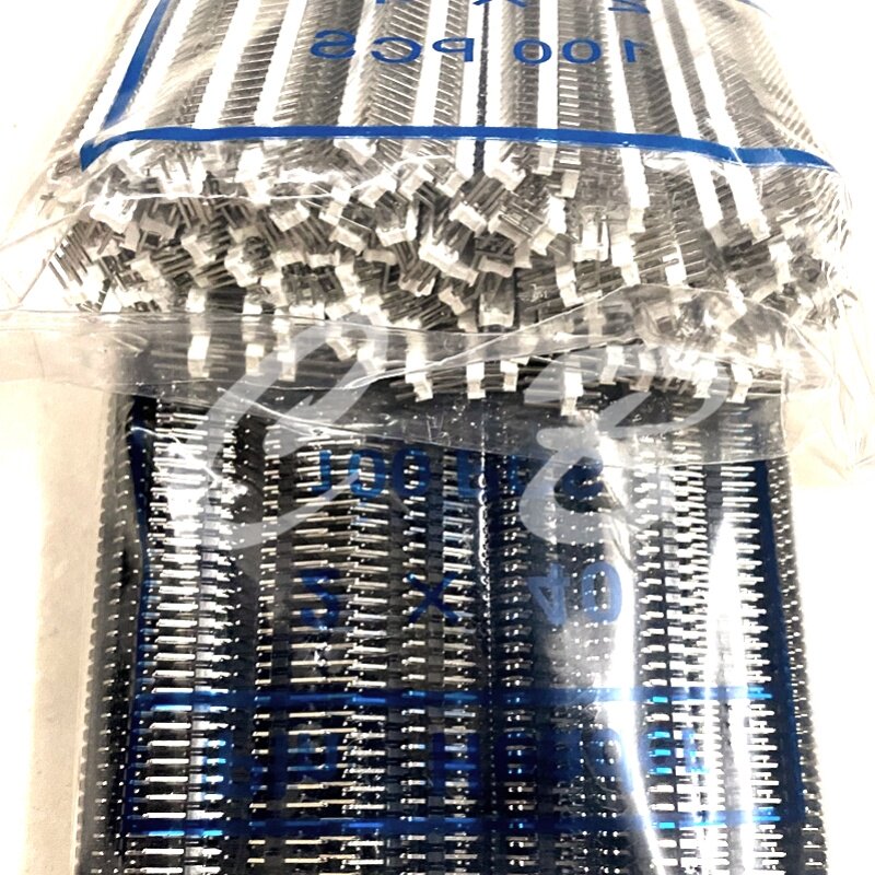 彩色排针 整包 254MM 单排/双排 红H黄蓝绿白 40P直插铜/镀金弯
