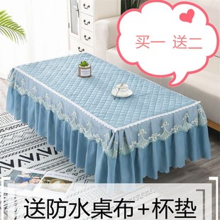 电视柜罩加厚防 茶几桌布蕾丝f套防尘长方形布艺餐桌家用客厅欧式