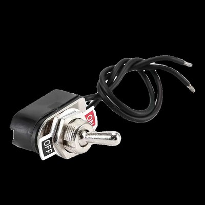 带线钮子开关 摇头摇臂开关2档 3A250V J小型手柄拨动电源开关12M
