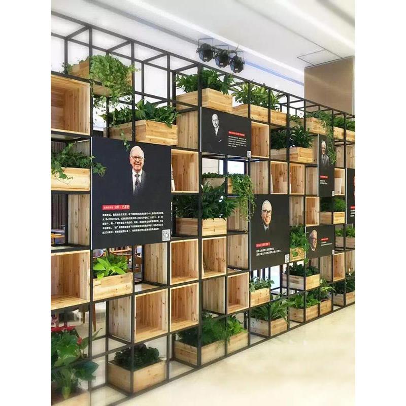 铁艺隔断装饰书架花架客厅玄关餐厅屏风柜办公室loft工业风置物架