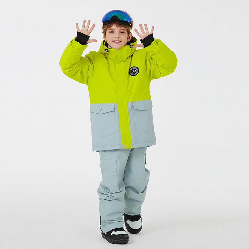 户外儿童滑雪服套装男童女童冬季防水保暖加厚单板双板滑雪衣裤套