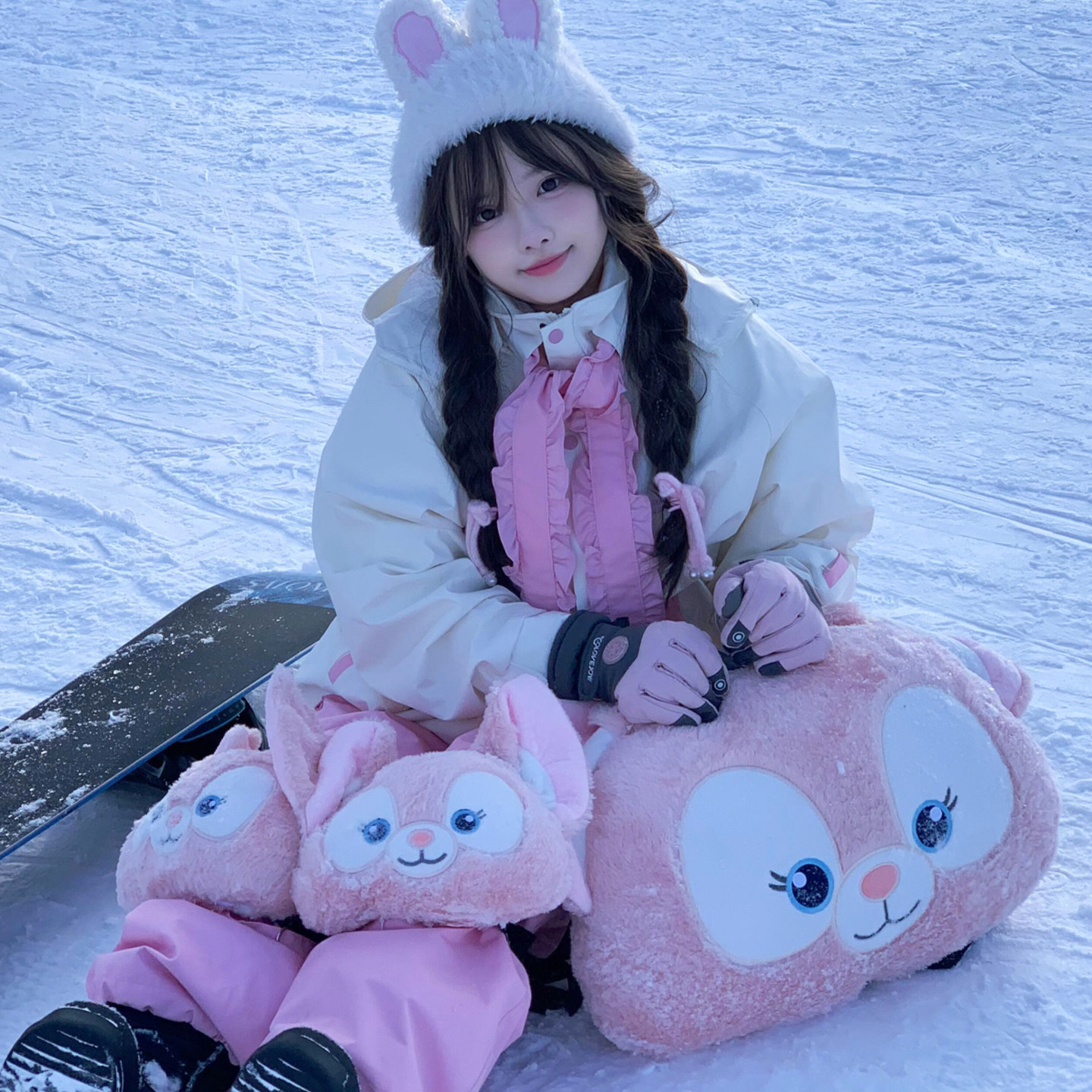 玲娜贝儿护臀护膝滑雪护具装备套装女生儿童溜冰防摔屁垫单双板用