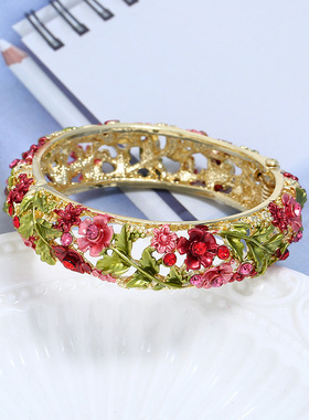 北京景泰蓝儿童手镯民族风开口