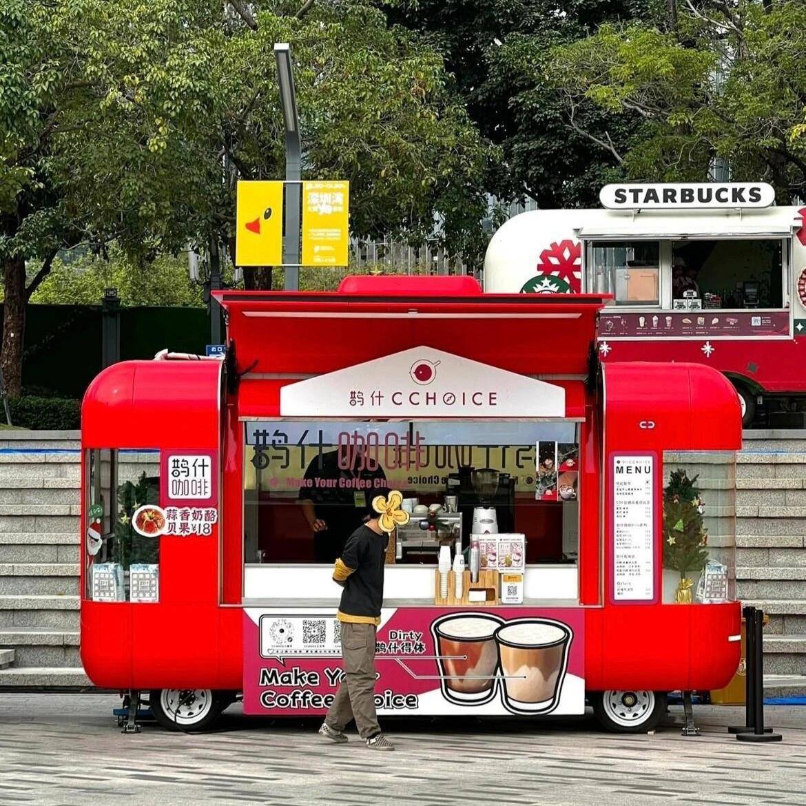 电动云仓款移动餐车网红多功能咖啡奶茶酒吧小吃商用售卖摆摊景区