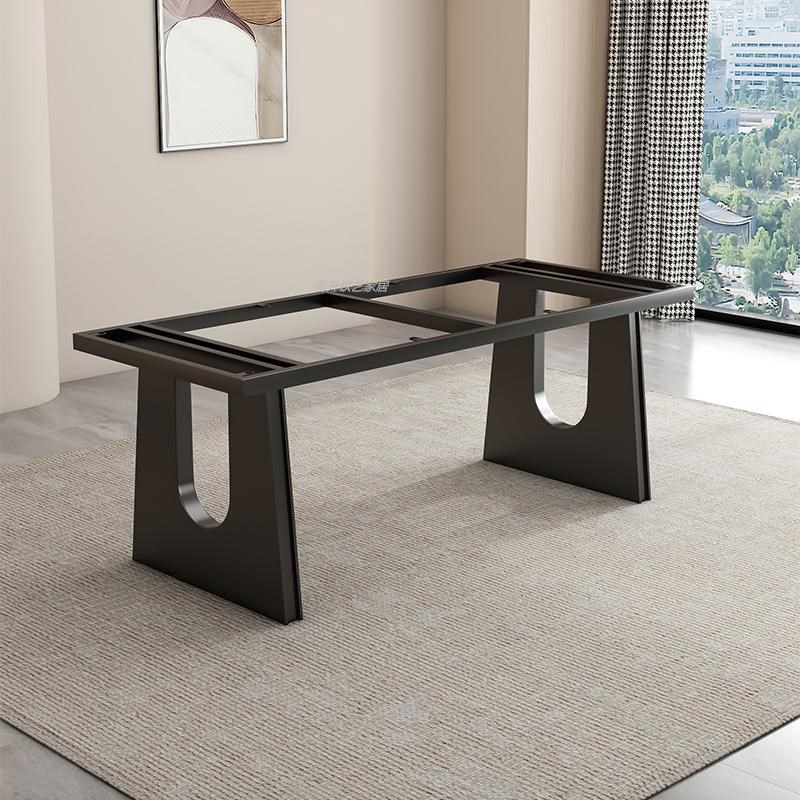 大理石桌腿不锈钢桌脚支架办公茶B台桌脚岩板大板桌架奢石餐桌底