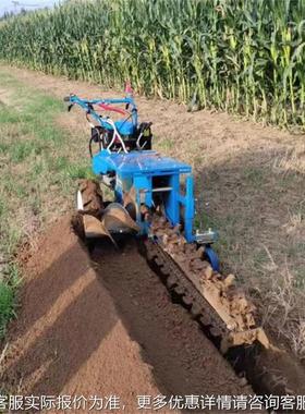 自开走单双链条管道开槽机多XDX规深开槽设备管道格埋线用链条沟