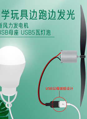 直流无刷电机小型跑步发电机风力户外手动发电机马达 家用DIY制作