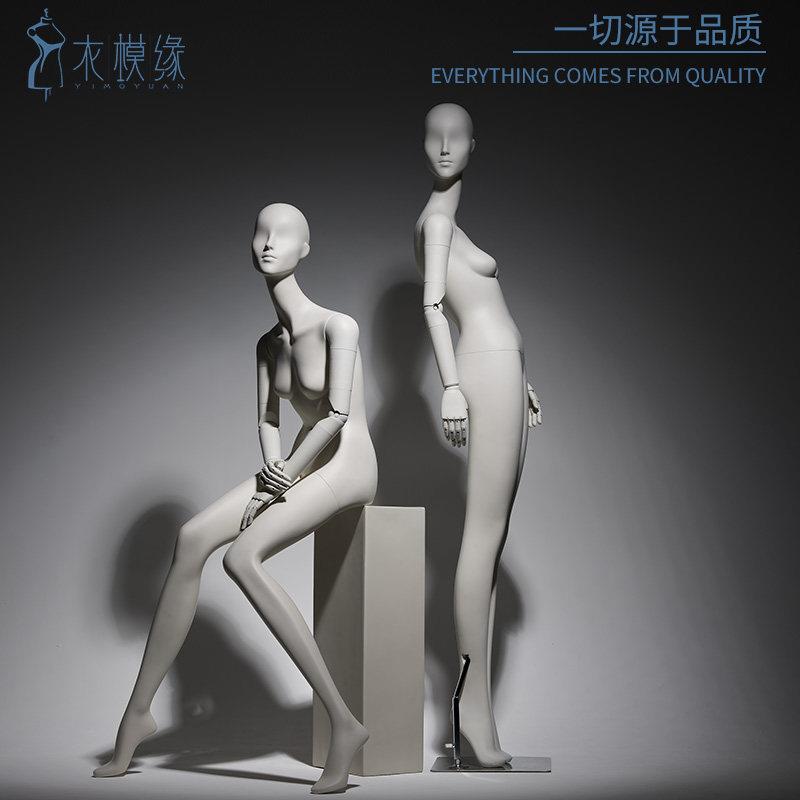 服装店模特道具女高档橱窗展示架子模型假人台偶体服装全身女模特