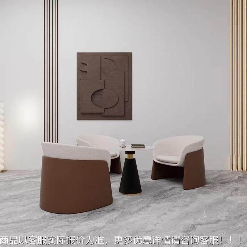 现代简约木扶休艺闲930沙发设计师现代简约轻椅奢网红皮质布沙手,住宅家具,沙发椅,淘宝优惠券,粉丝福利购,淘宝优惠卷