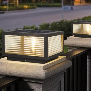 柱头灯庭院灯太阳能大门柱子灯别墅门柱灯墙头灯花园地灯太阳能灯