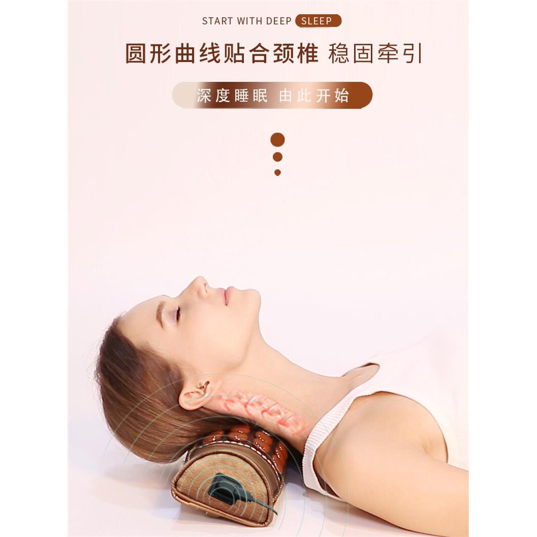 电热颈椎枕半圆柱形硬枕头决明子荞麦凉枕糖果加热护颈枕家用冬季