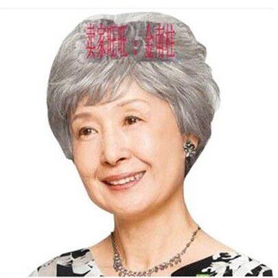 小函假发中老年花白色假发短发女短卷发妈妈奶奶外婆老人假发头套