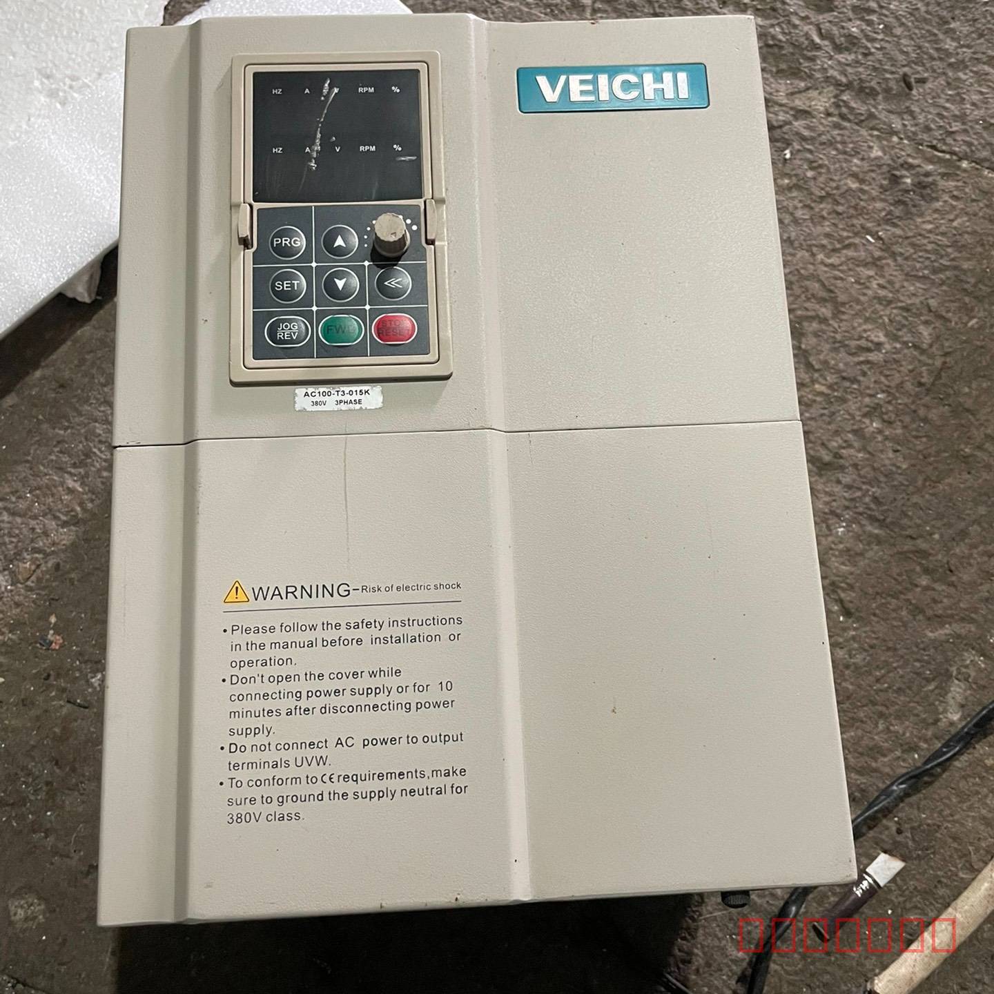 议价出售拆机伟创AC100变频器 15KW 380V 功维修
