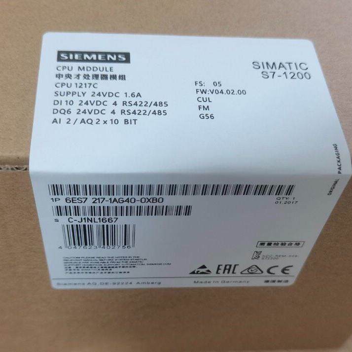 议价6ES7 217-1AG40-0XB0 CPU中央处理器模组 99新 秒发维修