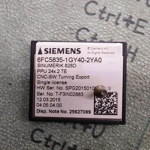 议价6FC5835-1GY40-2YA0 PP授权卡 828D数控系统配件维修