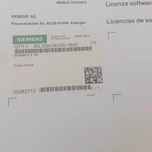 议价6SL3054-0EE00-1BA0 S120 工控软件授权卡维修