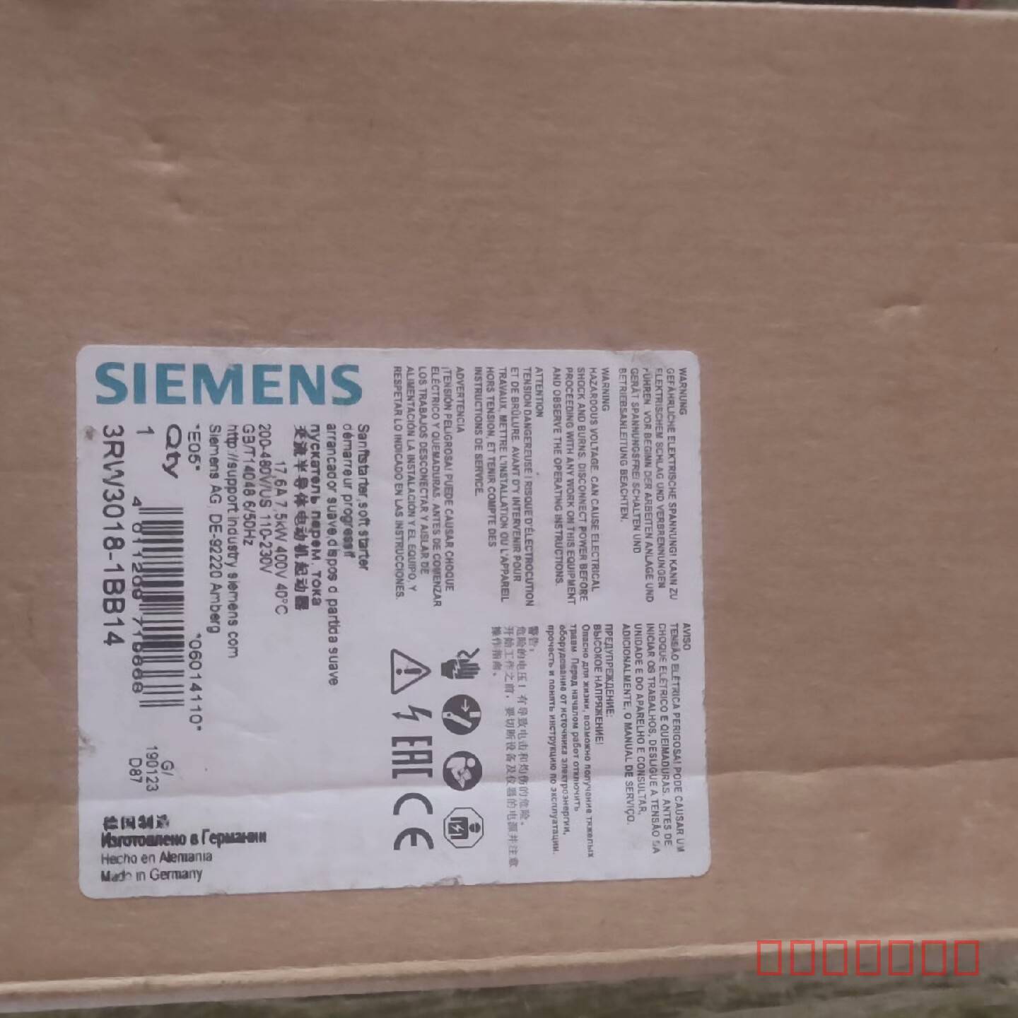 议价西门子软启动器3RW3018-1BB14  原装99新维修